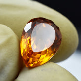 Yellow Sapphire Unique Color Pear Cut 7.60 Ct Natural Loose Gemstone CERTIFIED